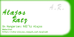 alajos ratz business card